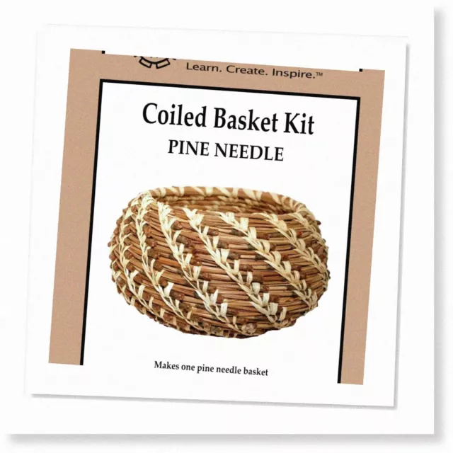 PINE NEEDLE BASKET Weaving Kit - Complete Set with Instructional ...