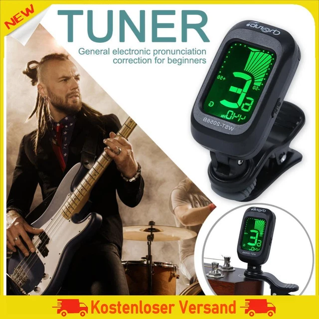 Violin Ukulele Bass Clip-on LCD Display Tuning for Beginners Stringed Musical
