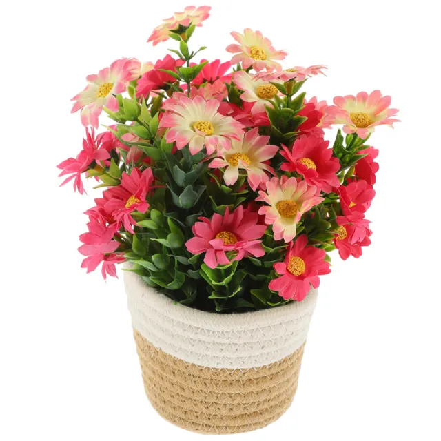 Cesto in tessuto, cesto di fiori, fiore in vaso artificiale, pianta in vaso finta per desktop,