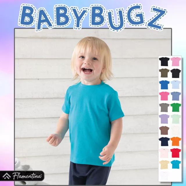 Organic Cotton Baby T-Shirt Babybugz Soft Cotton Top Boys Girls Toddler Tee