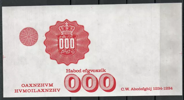 Probebanknote Specimen Dänemark 1993 Goebel