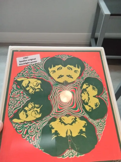 The Beatles 1967 Miller Sirkia Blacklight Psychedelic Poster Vintage Music Rock