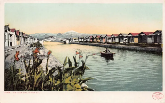 Venice Beach CA California Tent City Los Angeles Early 1900s Vtg Postcard D23