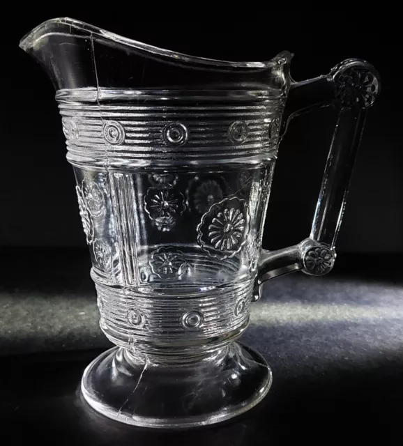 Bryce Brothers Magic Creamer EAPG 1889 Rosette Antique Early Amer Pattern Glass