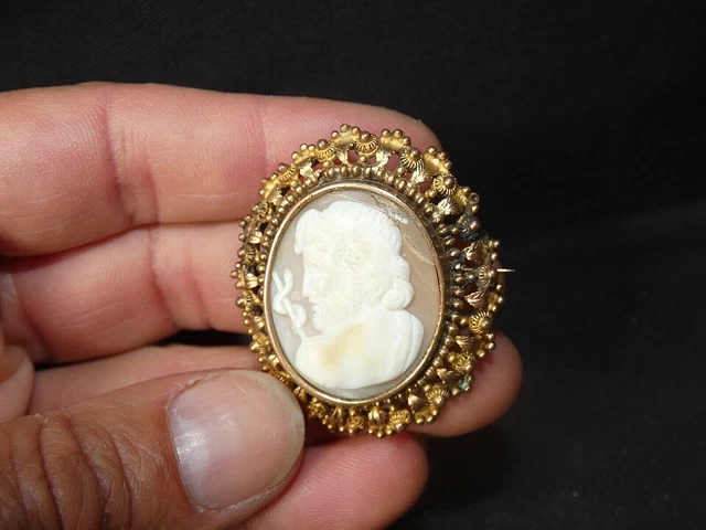 Camée XIX ancienne broche ancien bijoux