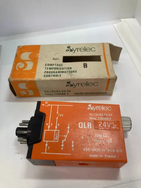 Syrelec Olrb24V Timer Relay Range .06 Seconds To 160 Seconds 24Vac/Dc Nib
