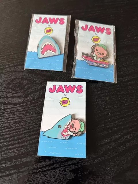 Mondo Jaws 100% Soft Enamel Pins Complete Set
