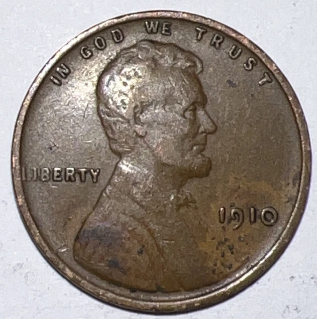 VF+ 1910 Lincoln Wheat Cent Philadelphia Mint Penny 1c Exact Coin Pictured H7