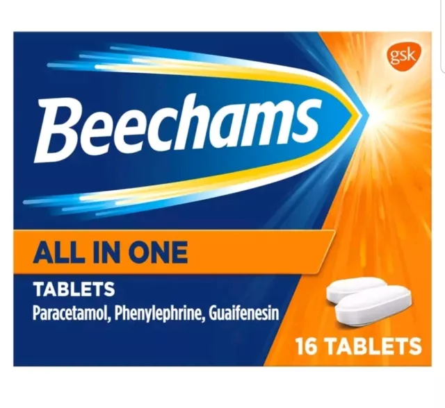 Beechams All in One Cold & Flu 16 Tablets - Non Drowsy