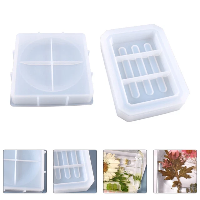 2 Pcs Weiß Kieselgel Silikonform Für Seifenkisten Silikon-Seifenformen-Set