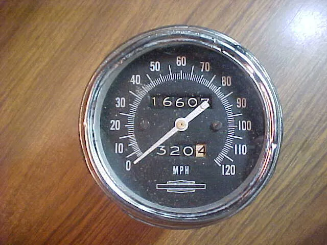 1960s 70s Speedometer Harley XLCH SuperGlide Shovelhead Sportster XL 120 MPH