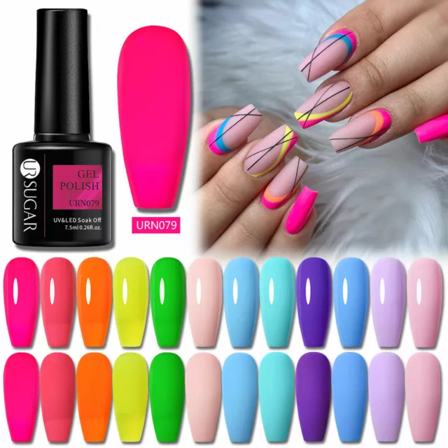 UR SUGAR Weihnachten Neon UV Gel Nagellack Gelb Grün UV LED Lack Basis Top