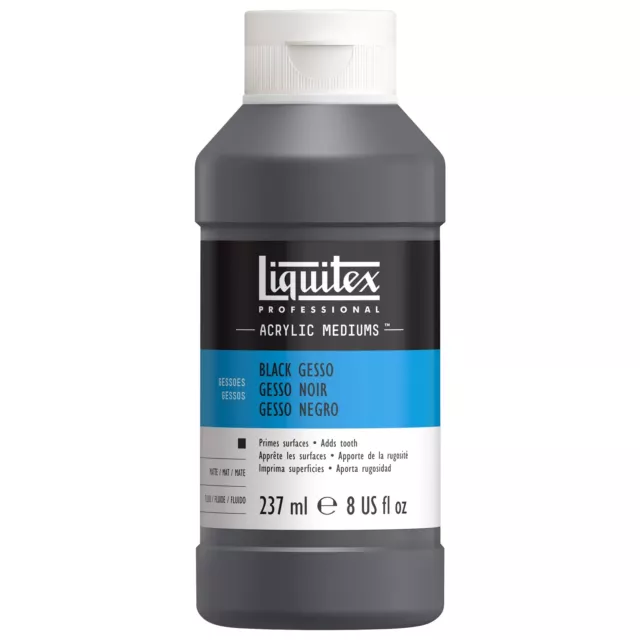 Liquitex 5320251 Professional Gesso Surface Prep Medium, Black, 8-oz