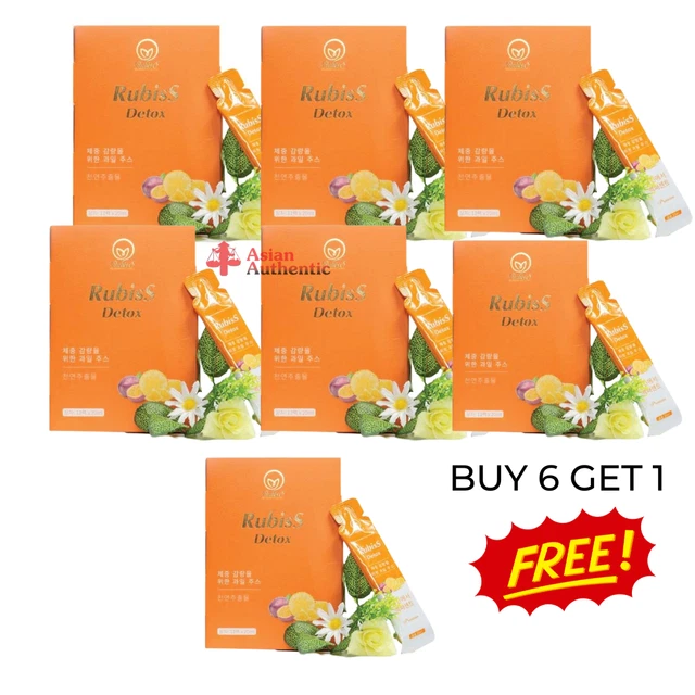 (Compre 6 obtenga 1 gratis) RUBISS DETOX dieta de apoyo para la pérdida de peso - vendedor de EE. UU.