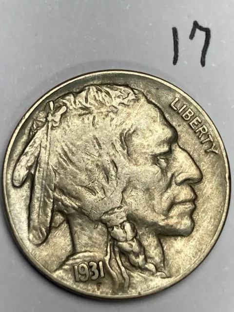 1931-S  BUFFALO NICKEL, EXTREMELY FINE condition, low mintage coin, #17