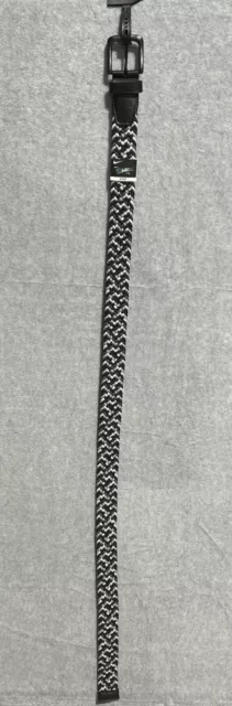 NIKE GOLF G Flex Belt Mens 36/38 Black Gray White Multi Weave Stretch ...