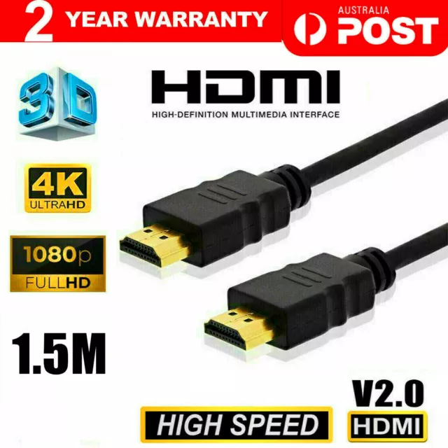 1.5M 3M 5M 10M 15M 20M HDMI Cable V2.0 4K 8K Ultra HD 3D High Speed Ethernet 2