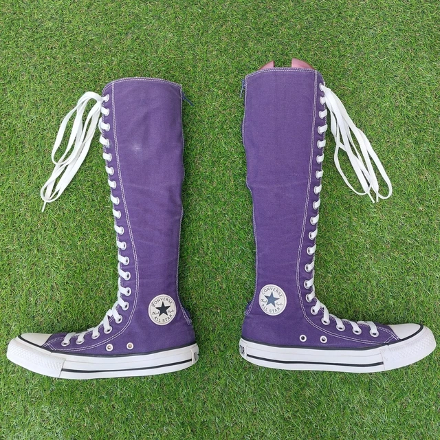 purple converse boots