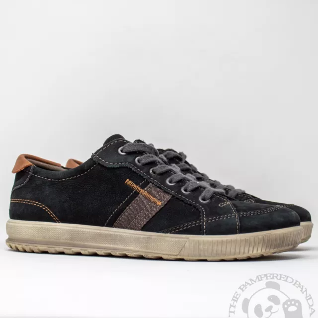ECCO MENS ENNIO Navy Blue Casual Fashion Sneakers EU 42 US 8 8.5