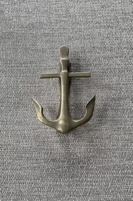 Mid 20th Century Solid Brass Anchor Door Knocker