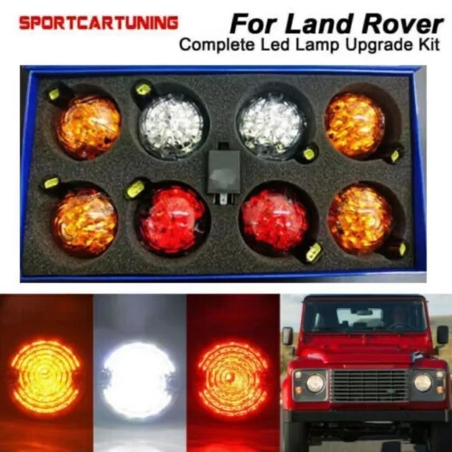 8PZ Anteriori Posteriore LED Luce PER Land Rover Defender 90/110