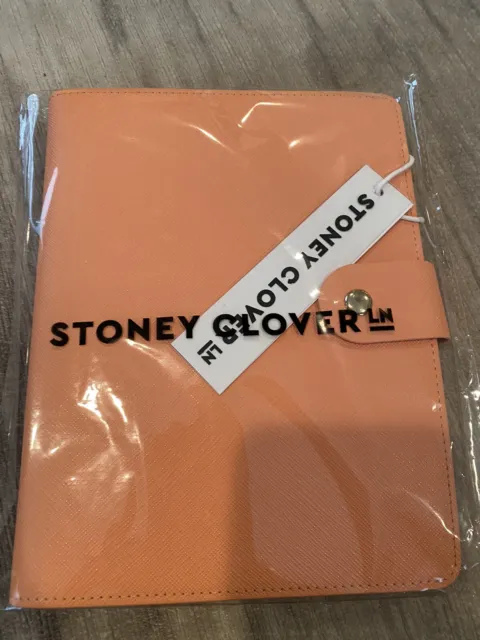 NEW Stoney Clover Lane Textured Notebook Vegan Leather in PEACH