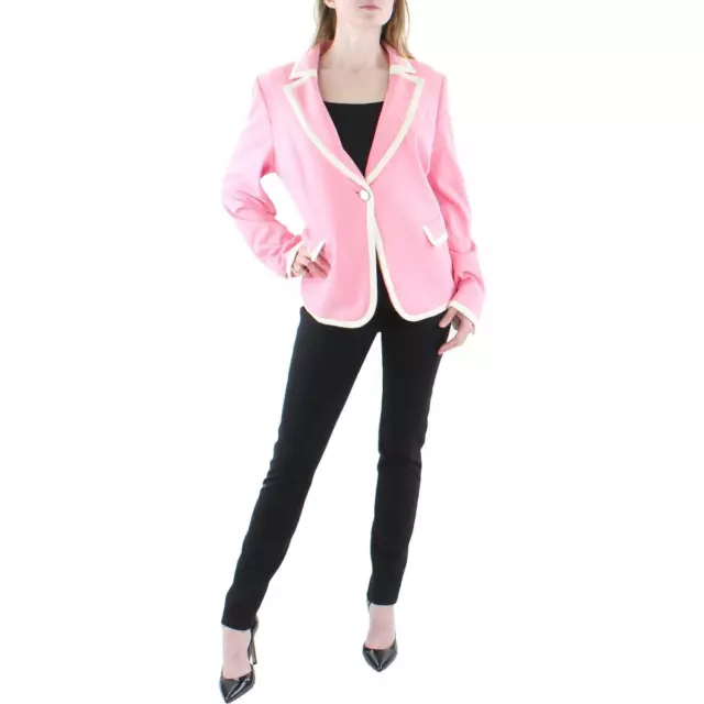 DKNY Womens Pink Suit Separate Office One-Button Blazer Jacket 16 BHFO 9687