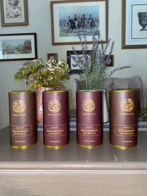 4 X HARRODS PREMIUM JAVA SRAWANA Hot DRINKING CHOCOLATE Luxury Drink BB ...