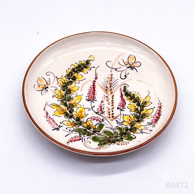 UM Artiste Céramique Rockabilly Design Assiette Murale Vintage Um 1950/60 German 