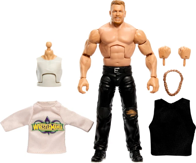 Mattel WWE Elite Seth Rollins – Figurine 15.2cm, 25 Articulations, Mains Interchangeables – Série #117