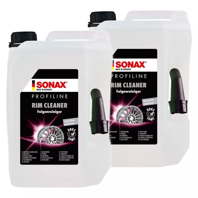 2x 5 L LITER SONAX PROFILINE FELGENREINIGER SÄUREFREI FELGEN SPEZIAL REINIGER