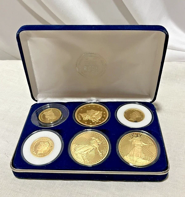 NATIONAL COLLECTORS MINT Rare Gold Coin Tribute Proof 6 Coin Set 24k