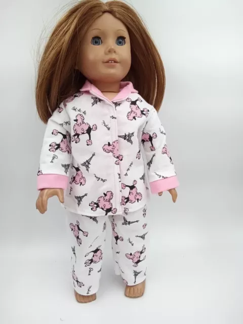 Paris Poodle Pajamas PJs fits American Girl Dolls 18 inch Doll Clothes