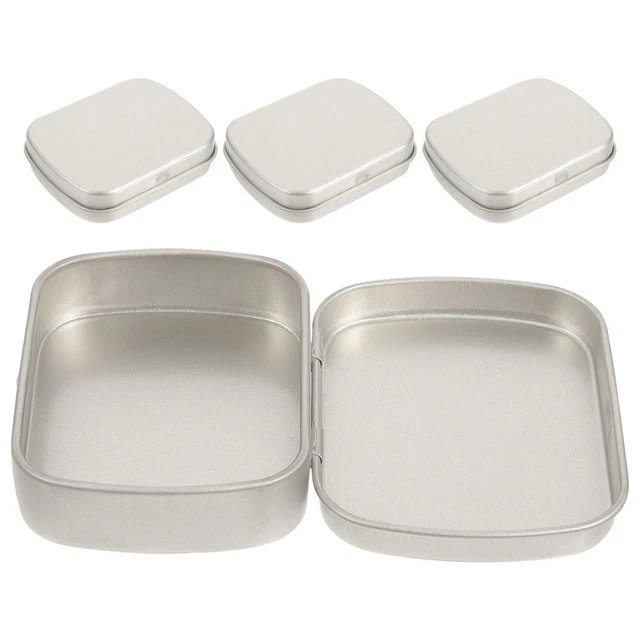 4 piezas Contenedor de lata plegable Mini cajas Joyería dulce Caja de almacenamiento