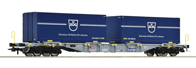 ROCO wagon porte autos articulé 543 GOTH gris SBB CFF 46631 (n°1bis