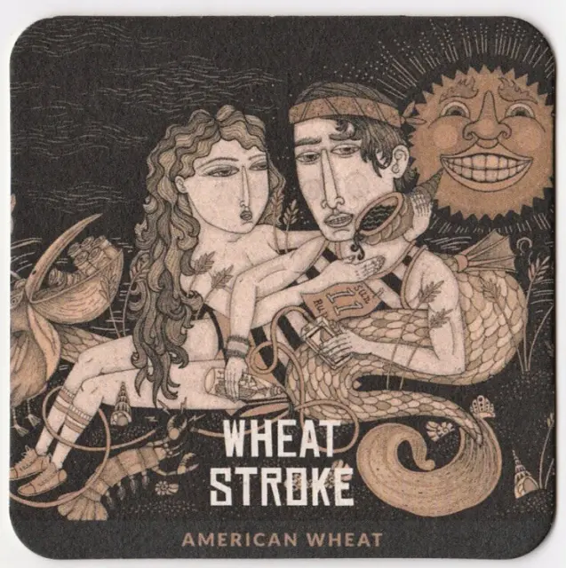 Coppertail Brewing Co Wheat Stroke American Wheat Beer Coaster Tampa FL