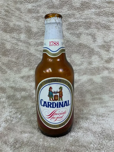 🍺🍺🍺🍺Vintage Cardinal Spezial Bier Glass Beer Bottle Empty Barware BB02🍺🍺🍺