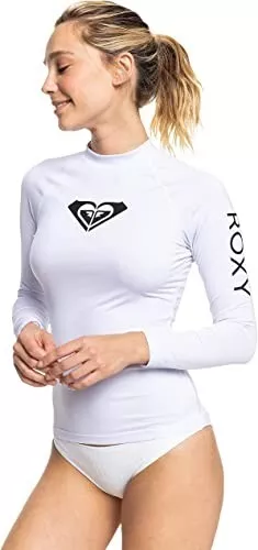 Ladies ROXY Whole Hearted Long Sleeve Rash Guard/ Swim Rashie UPF 50 + NEW