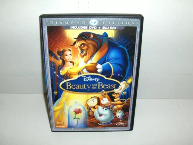 Walt Disney - Beauty and the Beast DVD + Blu-Ray Diamond Edition Near Mint Discs