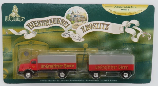 GRELL Ho 1/87 Lastwagen Anhänger Lkw Trailer Ford Ltl 9000 Budweiser Ovp IN Box