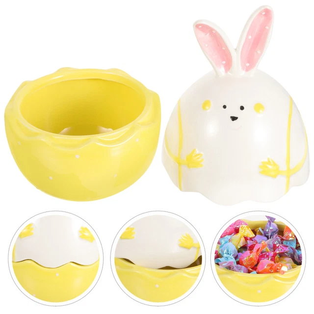 Boîte À Biscuits Lapin Pot De Lapin De Dessin Animé Décor De Bonbons Décorer