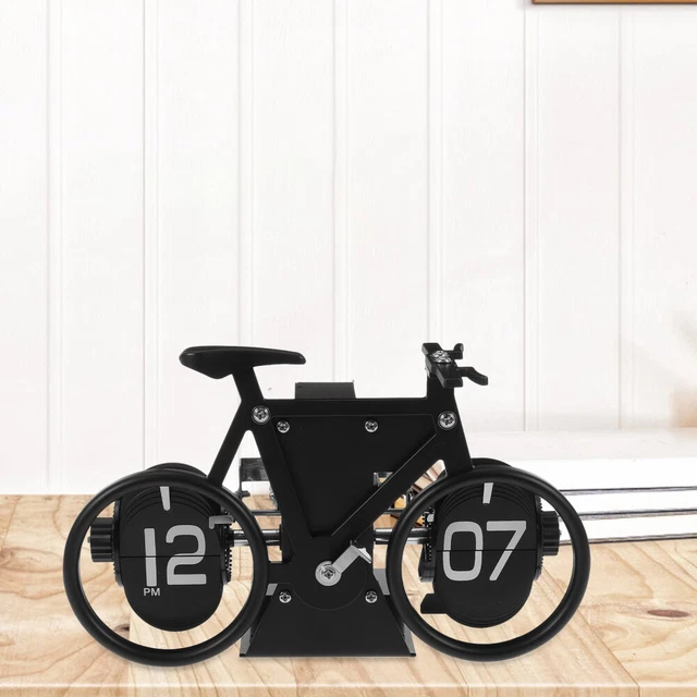 Reloj de escritorio conmemorativo estilo retro en forma de bicicleta