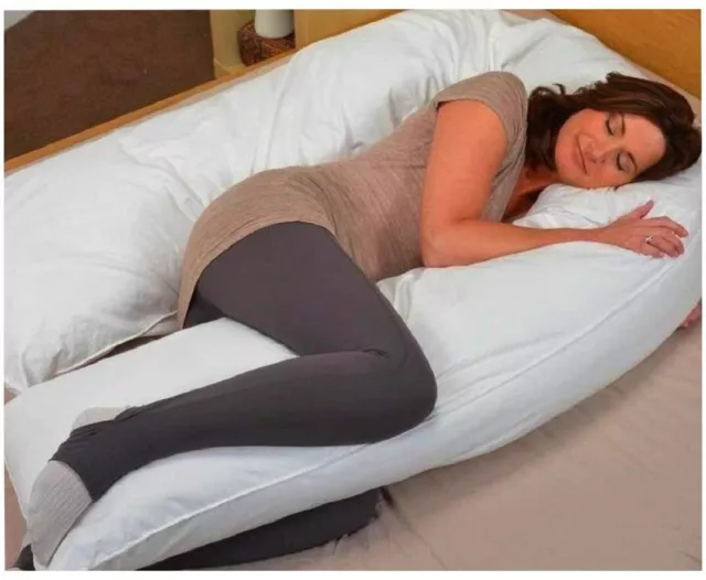 Almohada de embarazo soporte de cuerpo completo almohada de maternidad en forma de U para dormir 12 ft 2