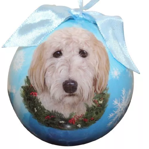 Goldendoodle Christmas Ornament Shatter Proof Ball Easy to Personalize