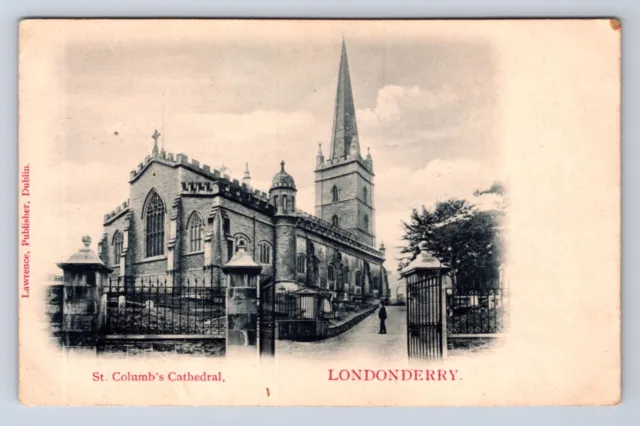 Vintage St Columb's Cathedral Londonderry London, England~B&W Postcard Ix