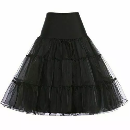 26" Retro Net Underskirt 50s Swing wedding Petticoat Rockabilly Fancy Tutu Skirt