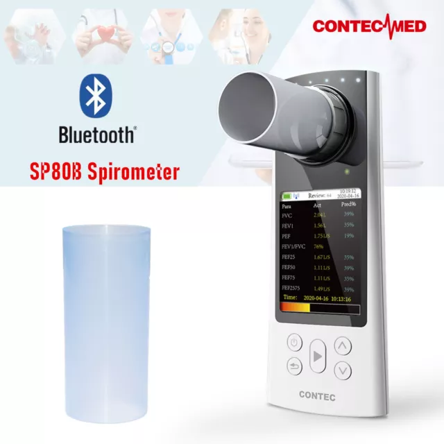 Numérique spiromètre Bluetooth fonction pulmonaire spirométrie manuelle Sp80b