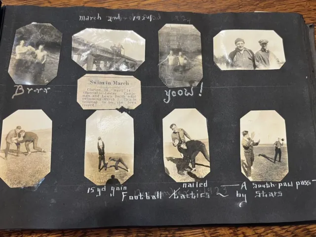 Libro de recortes de cuero sintético con memoria fotográfica de colección 1924-1925 con 194 fotos originales 3