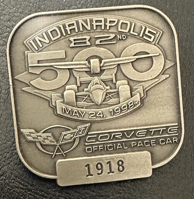 1998 Indianapolis Indy 500 Silver Pit Badge Serial No. 1918