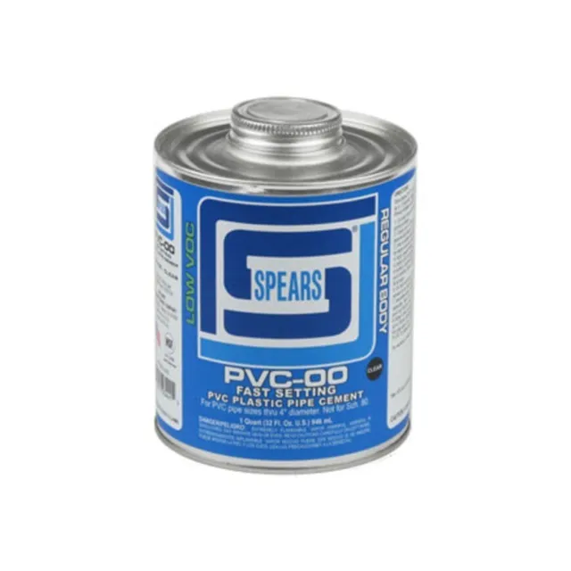 Spears PVC00C-020 Clear Regular Body PVC Cement, 1 Pint